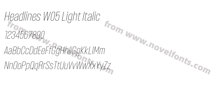 Headlines W05 Light ItalicPreview