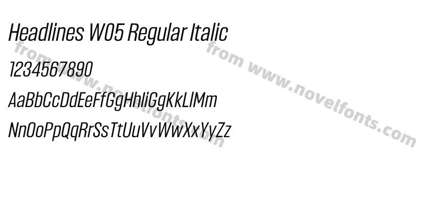 Headlines W05 Regular ItalicPreview