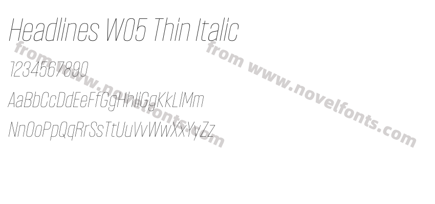 Headlines W05 Thin ItalicPreview