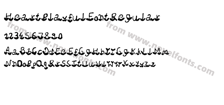 Heart Playful Font RegularPreview