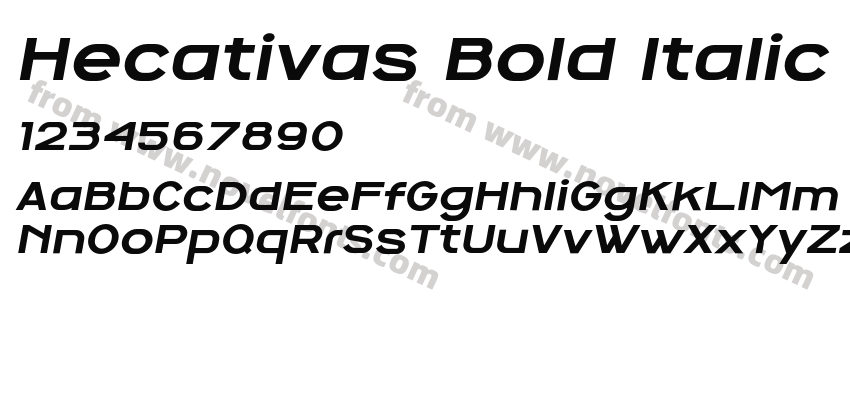 Hecativas Bold ItalicPreview