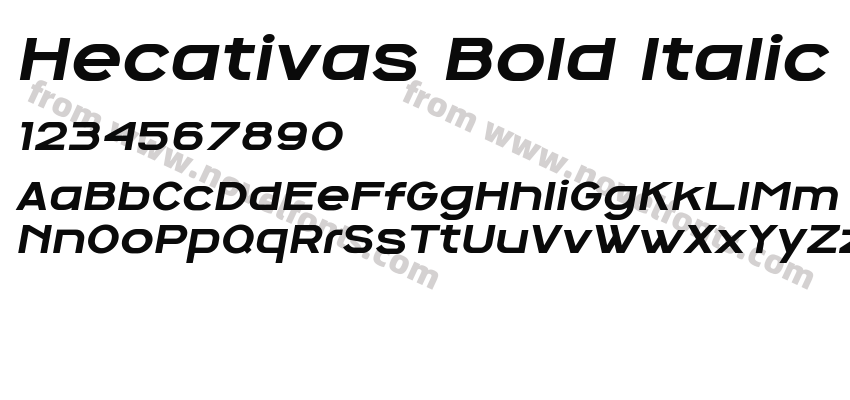Hecativas Bold ItalicPreview