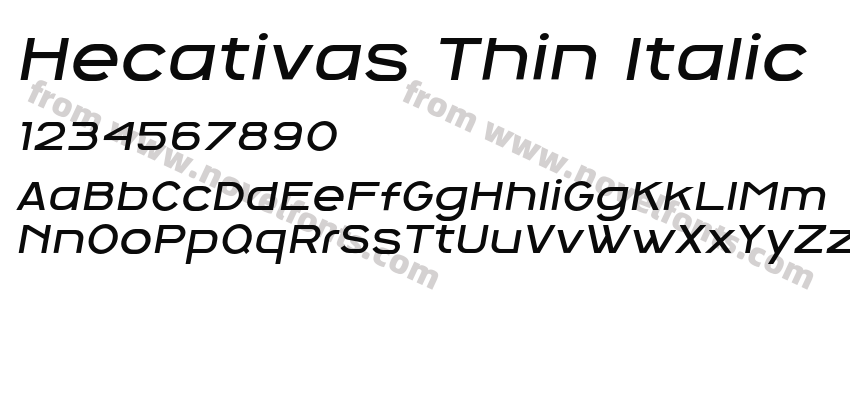 Hecativas Thin ItalicPreview