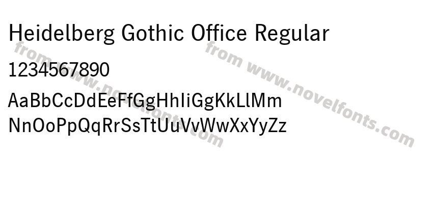 Heidelberg Gothic Office RegularPreview