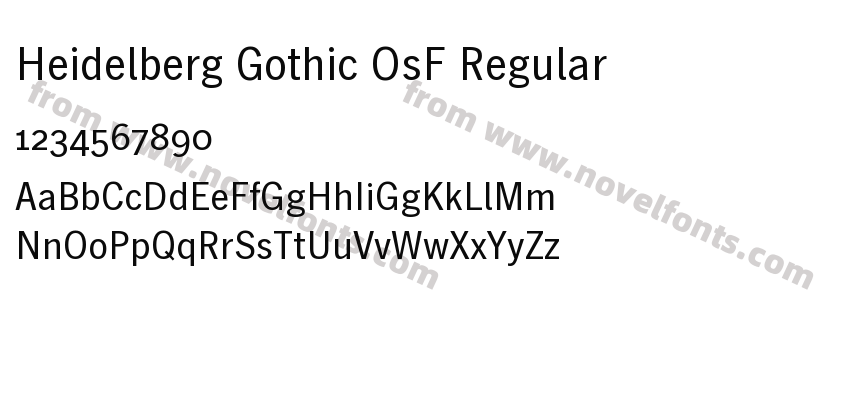 Heidelberg Gothic OsF RegularPreview