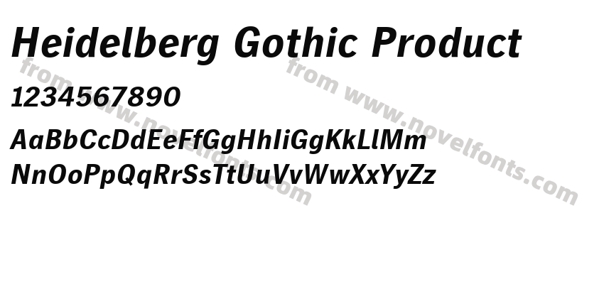 Heidelberg Gothic ProductPreview