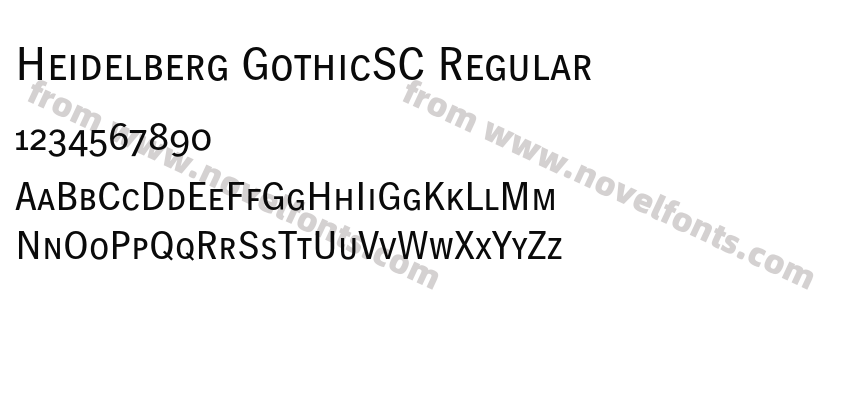 Heidelberg GothicSC RegularPreview