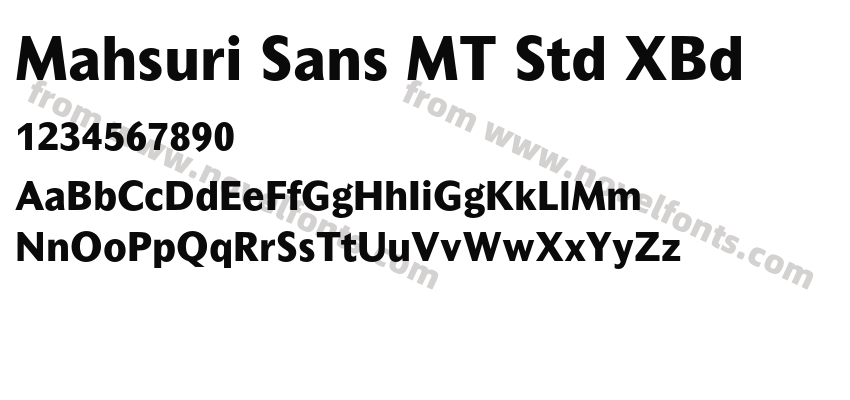 Mahsuri Sans MT Std XBdPreview