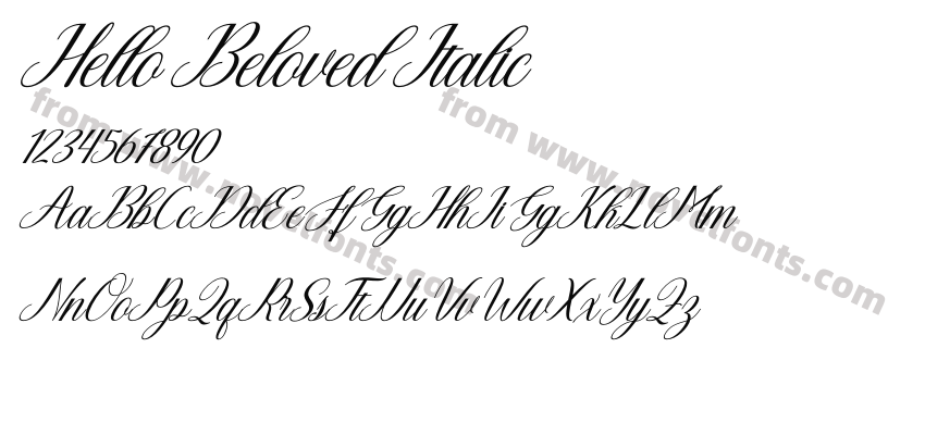 Hello Beloved ItalicPreview