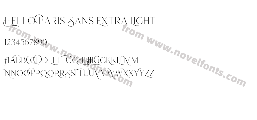 Hello Paris Sans Extra LightPreview