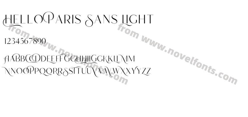 Hello Paris Sans LightPreview