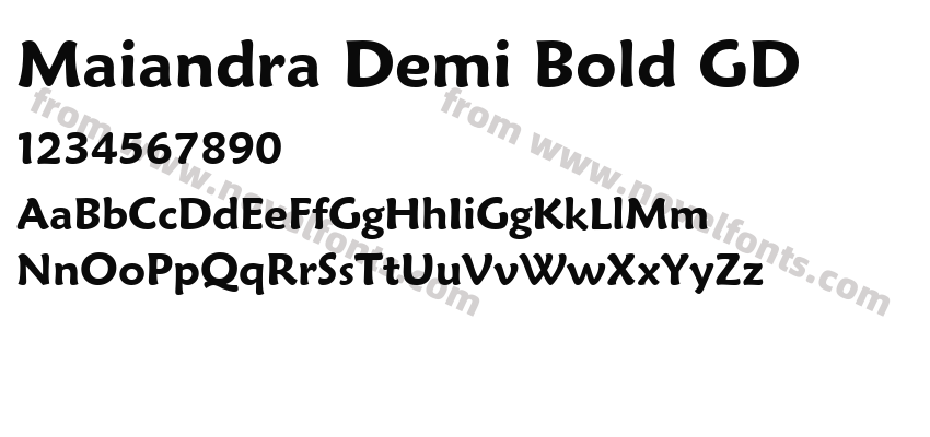 Maiandra Demi Bold GDPreview