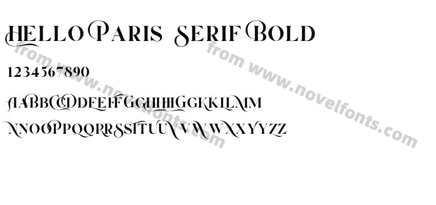 Hello Paris Serif BoldPreview