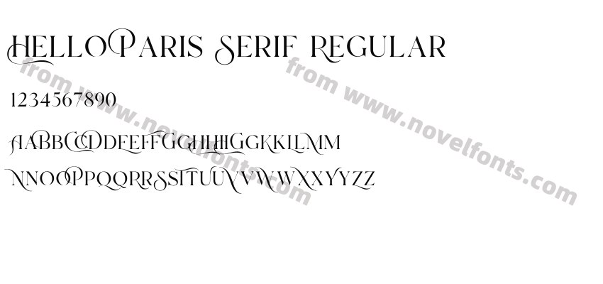 Hello Paris Serif RegularPreview