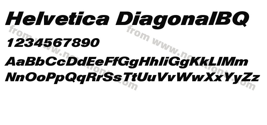 Helvetica DiagonalBQPreview
