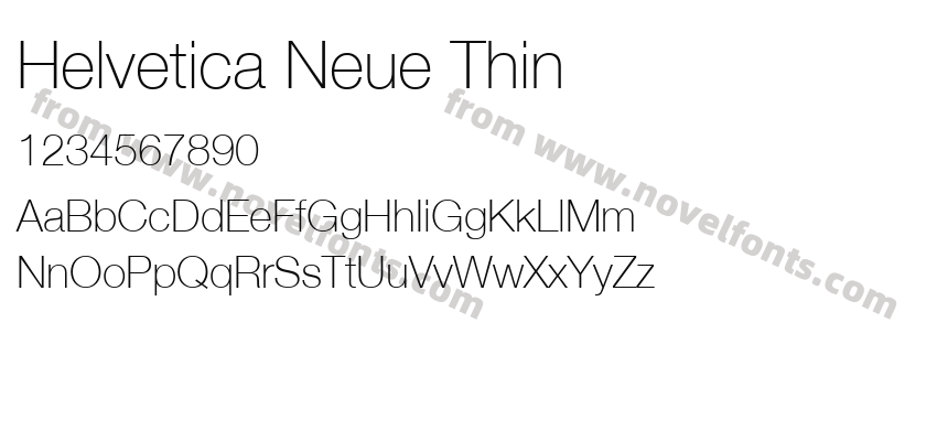 Helvetica Neue ThinPreview