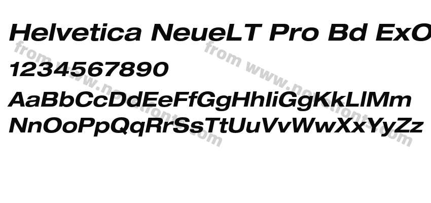 Helvetica NeueLT Pro Bd ExOPreview