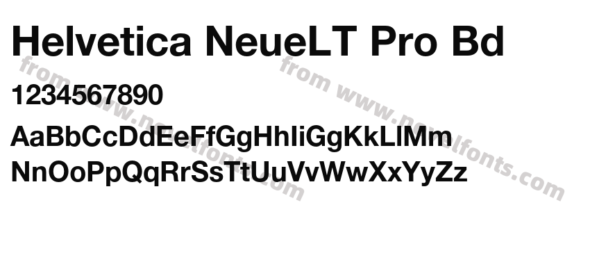 Helvetica NeueLT Pro BdPreview