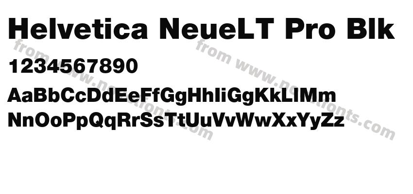 Helvetica NeueLT Pro BlkPreview