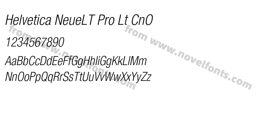 Helvetica NeueLT Pro Lt CnOPreview