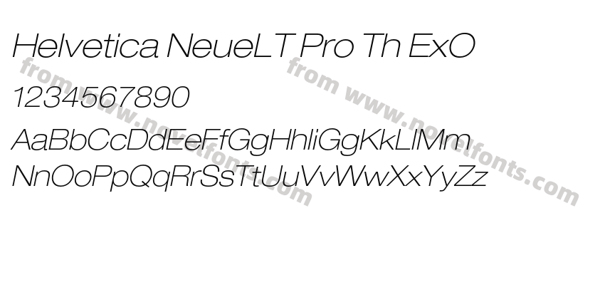 Helvetica NeueLT Pro Th ExOPreview