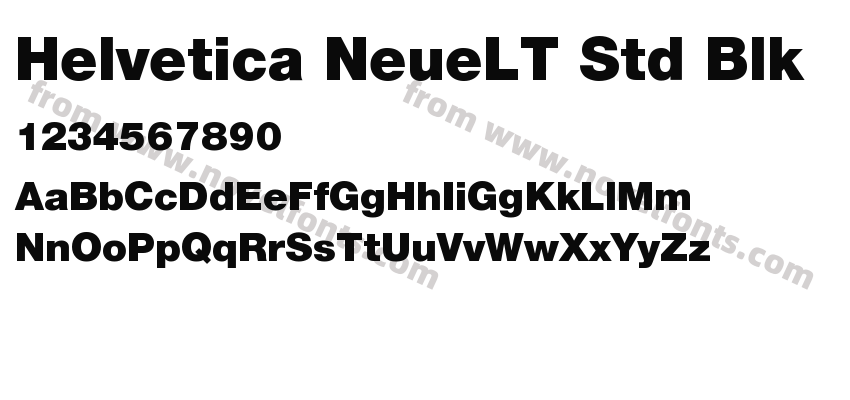 Helvetica NeueLT Std BlkPreview