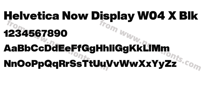 Helvetica Now Display W04 X BlkPreview