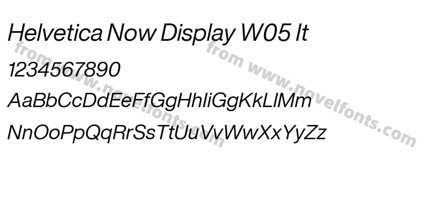 Helvetica Now Display W05 ItPreview