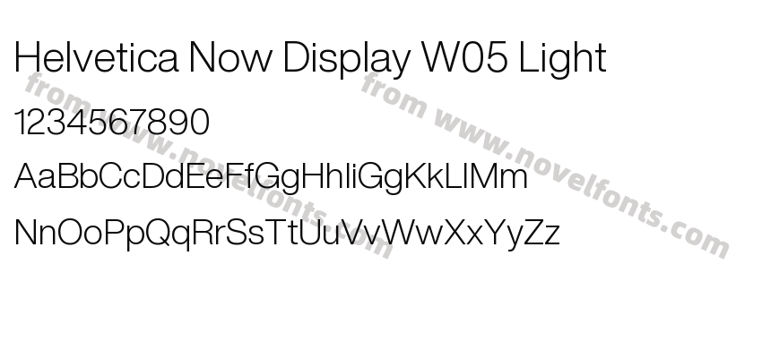 Helvetica Now Display W05 LightPreview