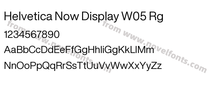 Helvetica Now Display W05 RgPreview
