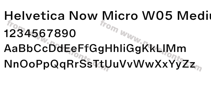 Helvetica Now Micro W05 MediumPreview