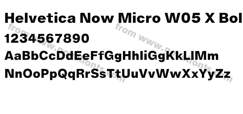 Helvetica Now Micro W05 X BoldPreview