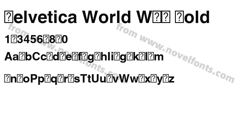 Helvetica World WXX BoldPreview