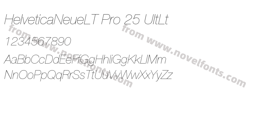 HelveticaNeueLT Pro 25 UltLtPreview