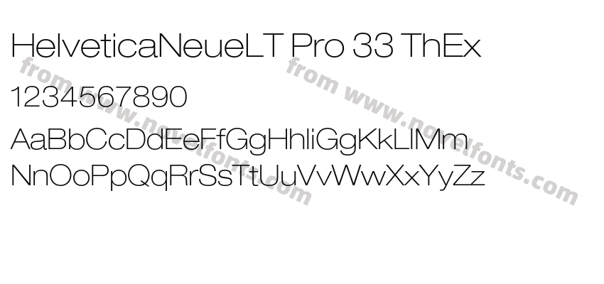 HelveticaNeueLT Pro 33 ThExPreview