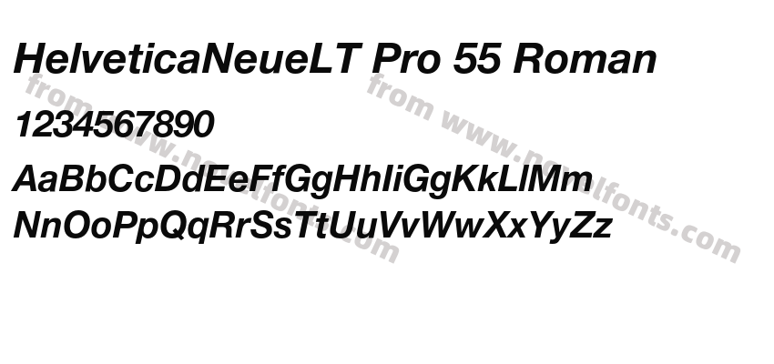 HelveticaNeueLT Pro 55 RomanPreview