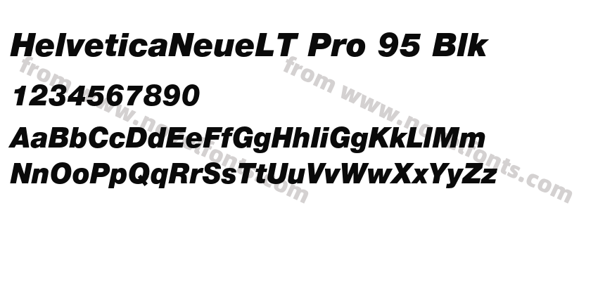 HelveticaNeueLT Pro 95 BlkPreview