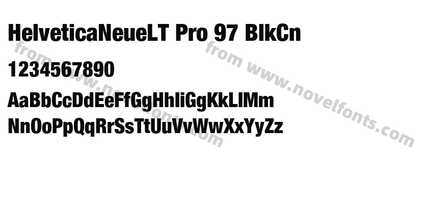 HelveticaNeueLT Pro 97 BlkCnPreview