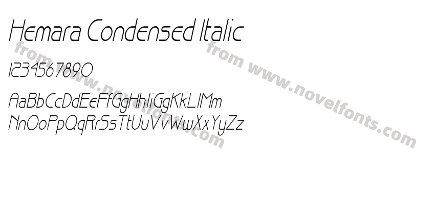Hemara Condensed ItalicPreview