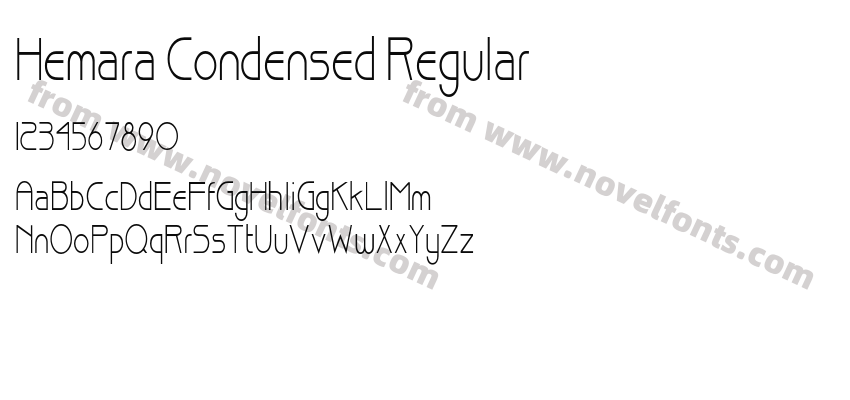 Hemara Condensed RegularPreview
