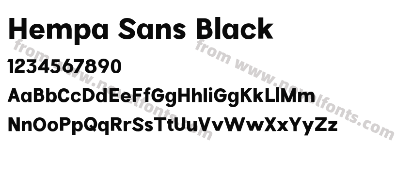 Hempa Sans BlackPreview