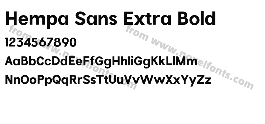 Hempa Sans Extra BoldPreview