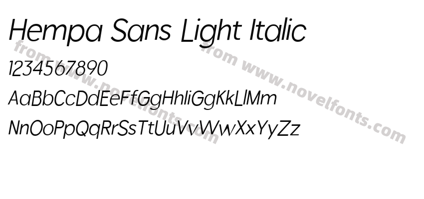 Hempa Sans Light ItalicPreview