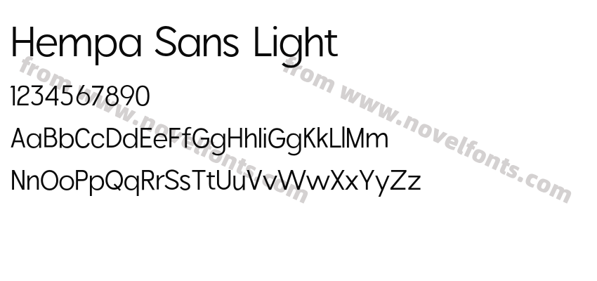 Hempa Sans LightPreview