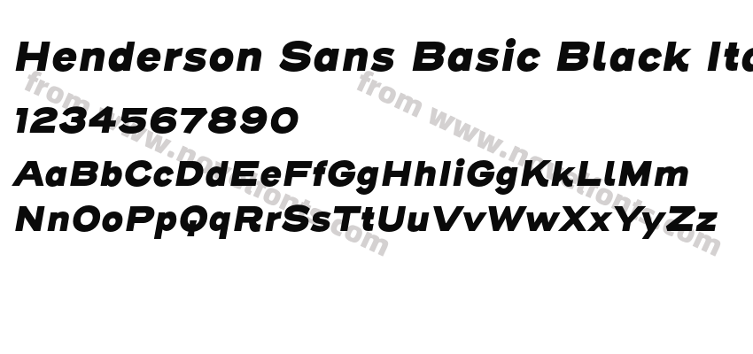 Henderson Sans Basic Black ItalicPreview