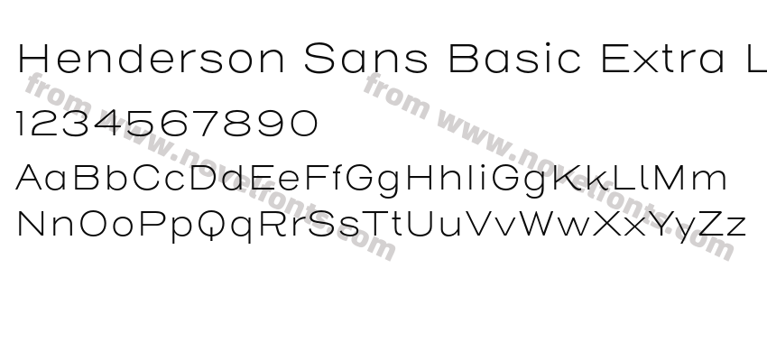 Henderson Sans Basic Extra LightPreview