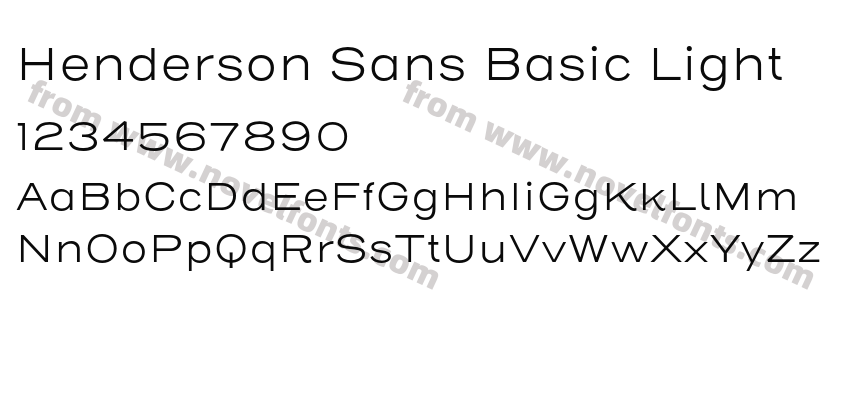 Henderson Sans Basic LightPreview