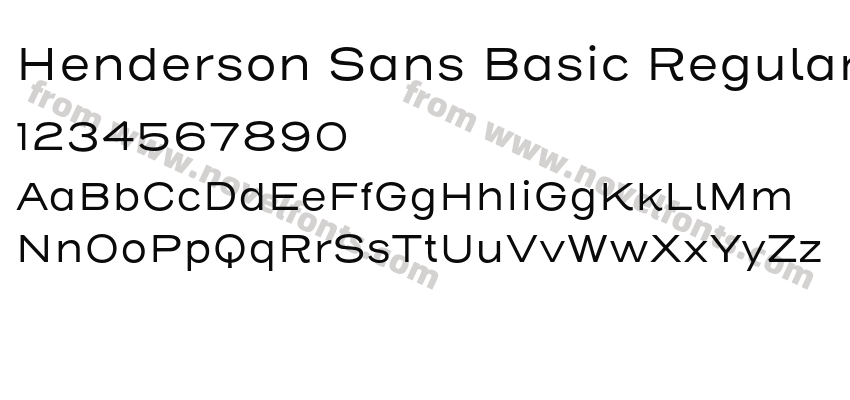 Henderson Sans Basic RegularPreview