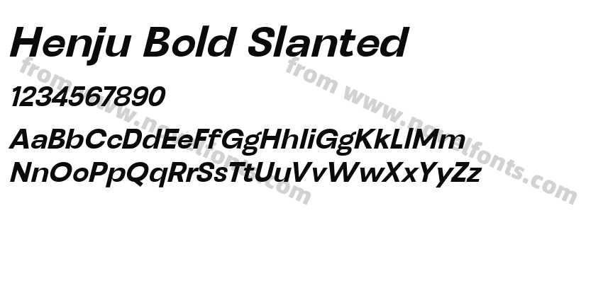 Henju Bold SlantedPreview