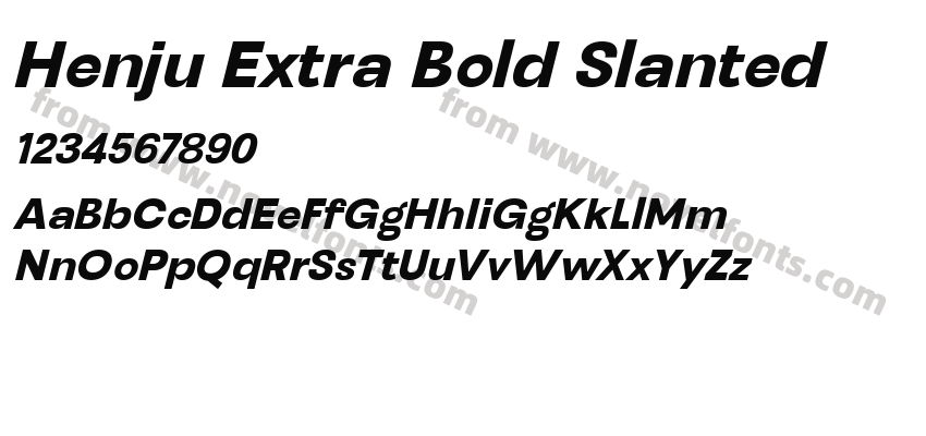 Henju Extra Bold SlantedPreview